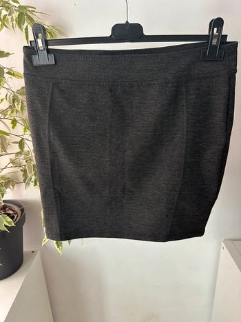 Jupe droite grise camaïeu