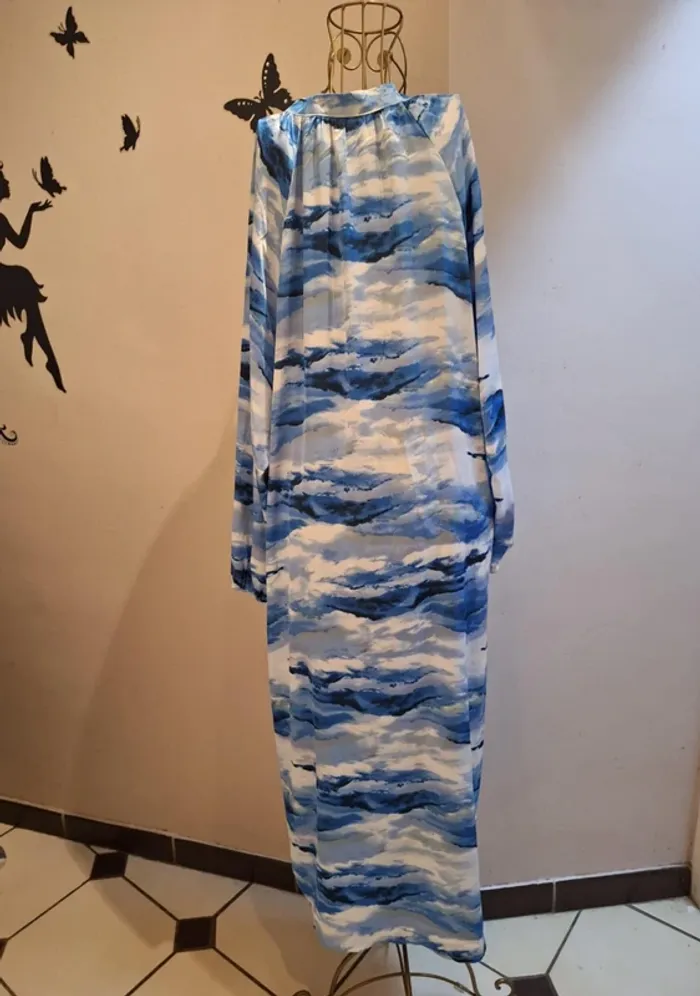 Longue robe chemise imprimée - photo numéro 3