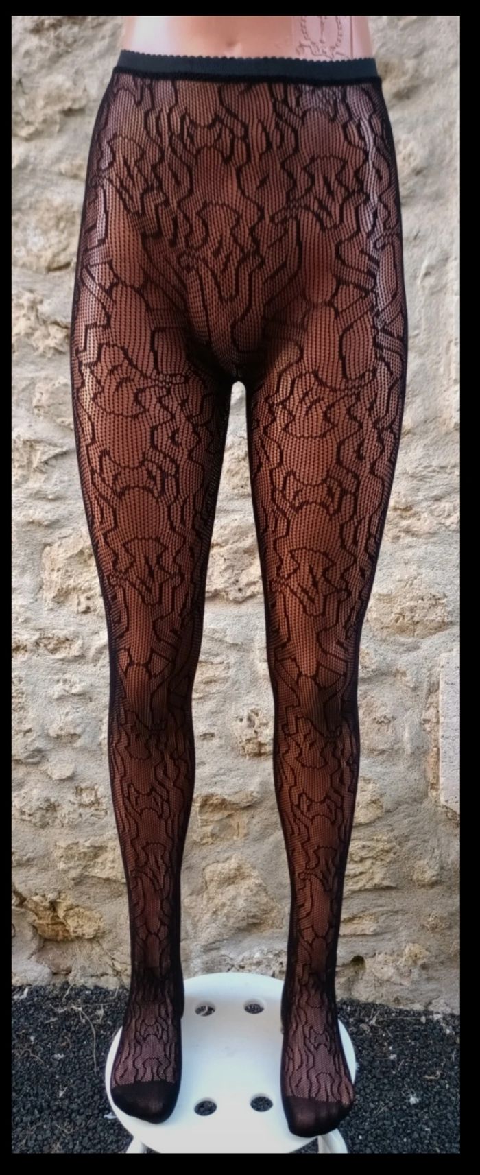 Collant résille motif fantaisie - photo numéro 2