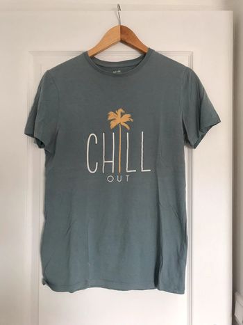 T-shirt bleu/gris imprimé
