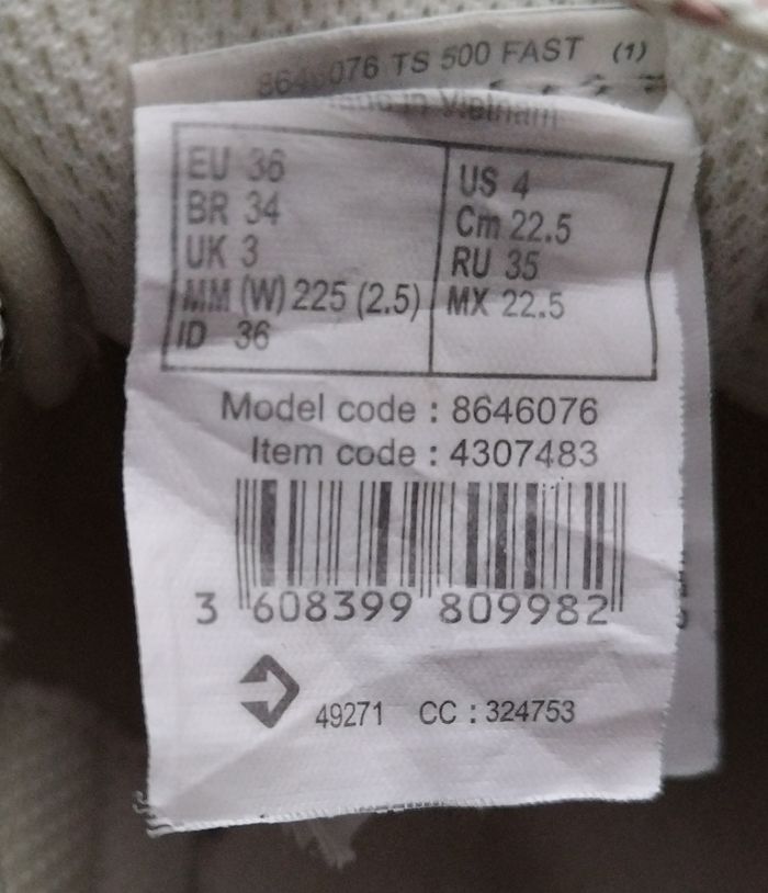 Chaussures tennis ARTENGO fille en 36 TBE - photo numéro 3