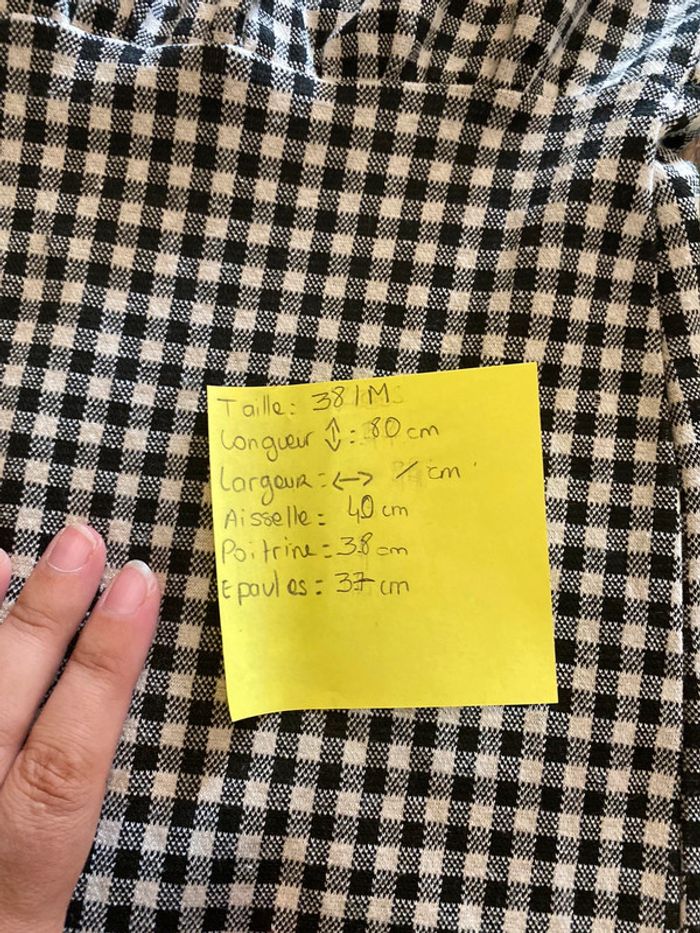 Robe à carreaux Zara - Taille 38 - Style rétro chic - photo numéro 4