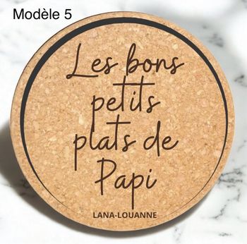 Dessous de plat en liège personnalisé 