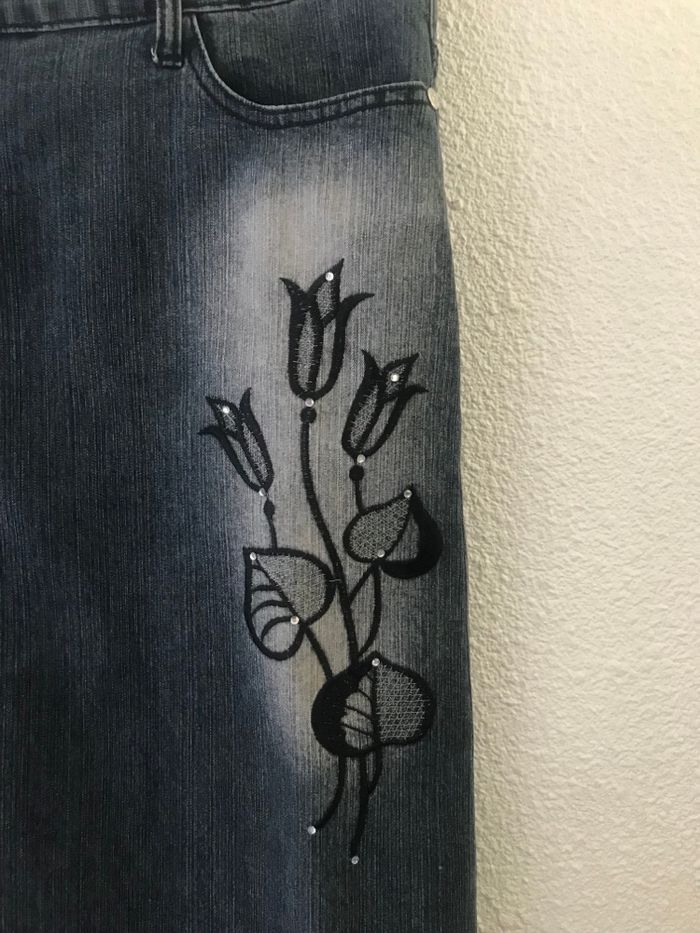 Jupe longue jean et elastane - photo numéro 3