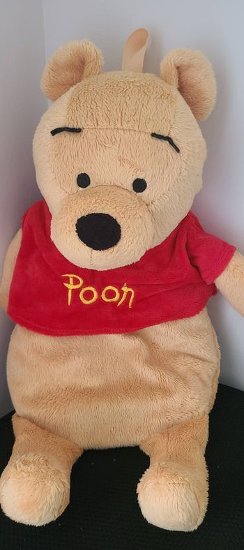 Bouillotte Winnie l'ourson Disney Primark peluche jaune rouge 42 cm