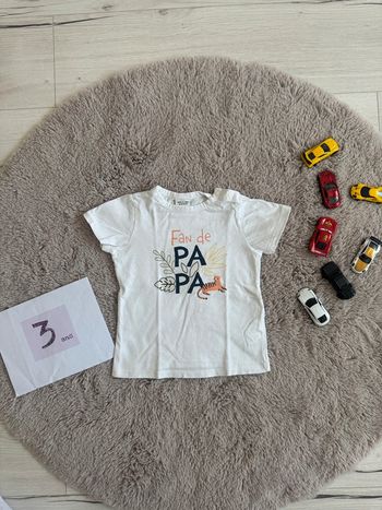 T shirt « fan de Papa » Tape à l’œil  3 ans