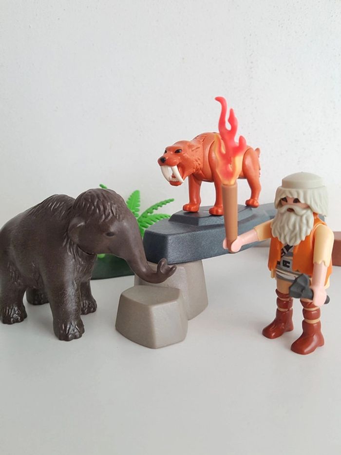 Chasseur préhistorique, mammouth, dent de sabre Playmobil history