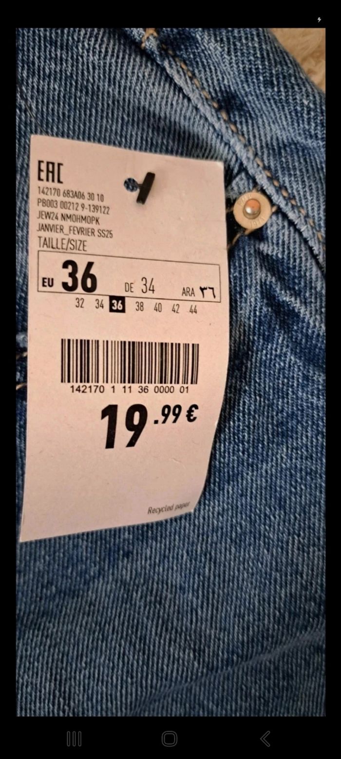 Jean mom high waist taille 36 pimkie neuf - photo numéro 2