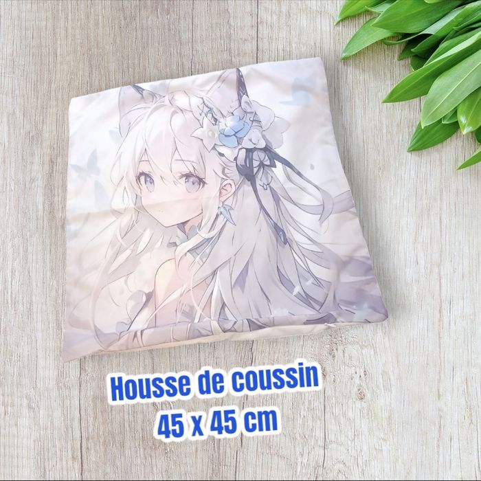 Housse de coussin girl anime manga animé