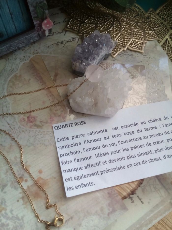 Collier de quartz rose - photo numéro 2