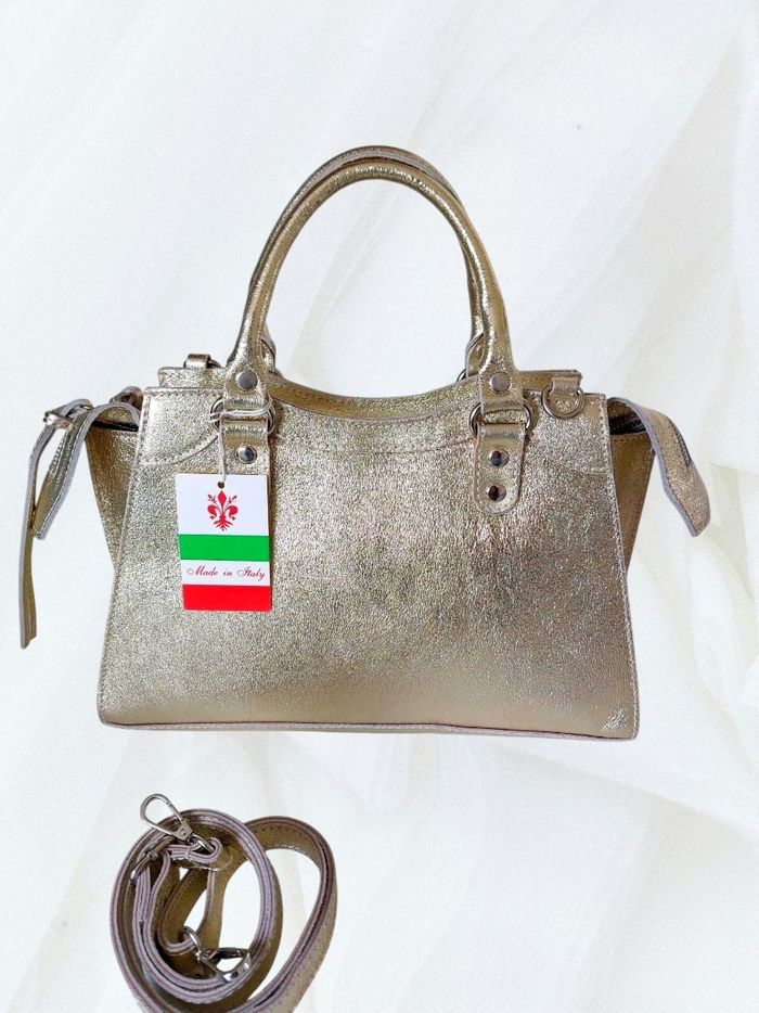 Sac trapèze cuir irisé 🇮🇹 - photo numéro 6