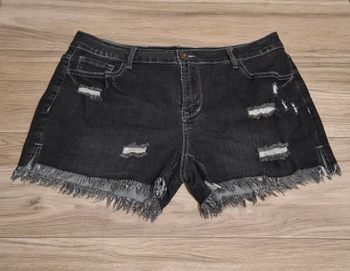 Short en jeans pour femmes décontracté noir