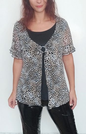 Haut doublé léopard taille xl