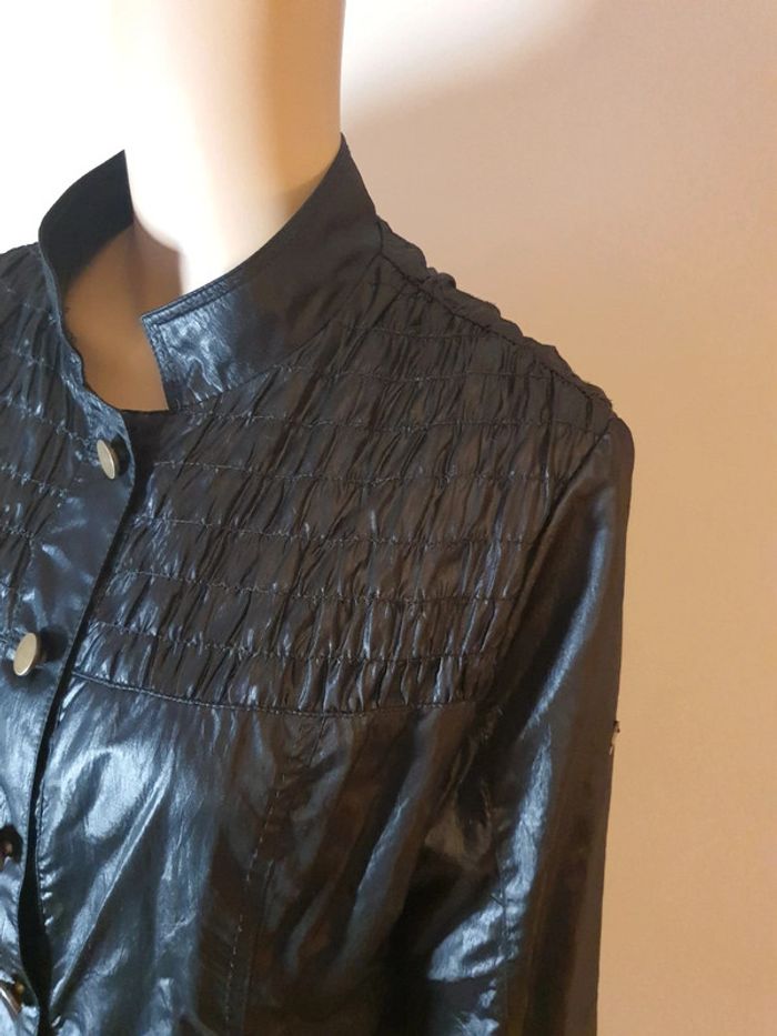 Veste Salt & Pepper noire effet huilée T.42 - photo numéro 3