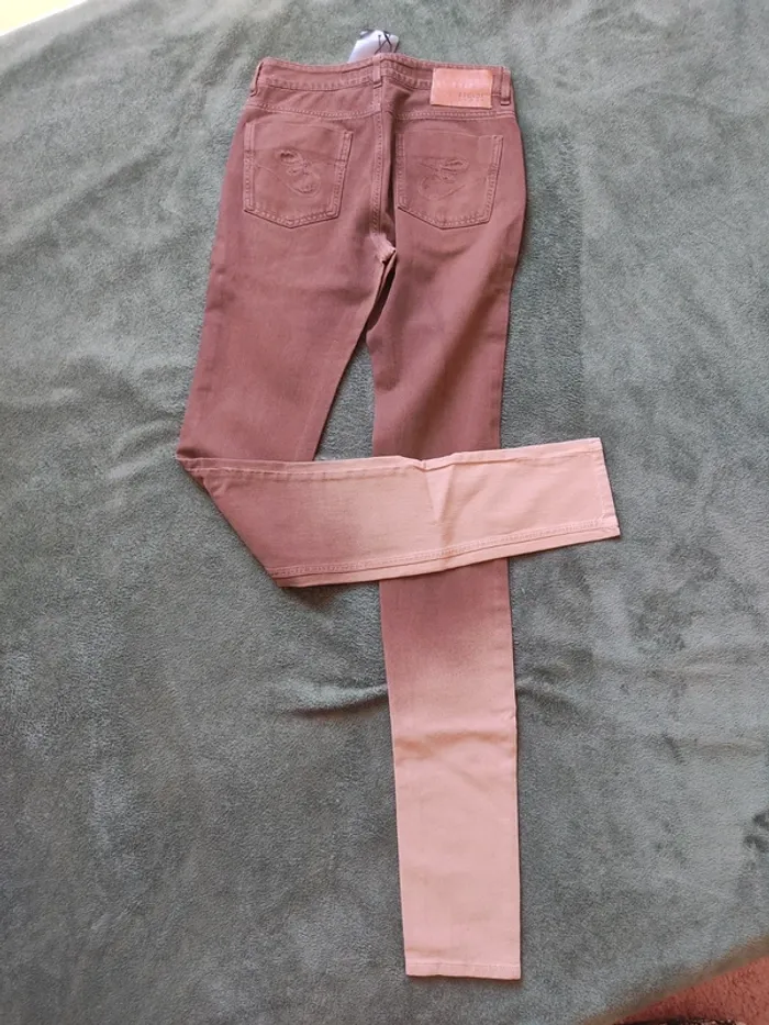Pantalon bicolore marron slim femme Escada Sport 34 Neuf - photo numéro 7