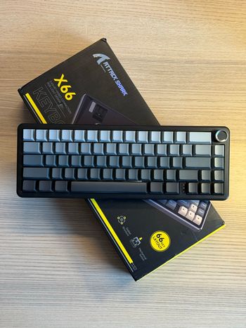 Clavier gaming Attack Shark X66 neuf – Moonlit Night (Gris) – RGB