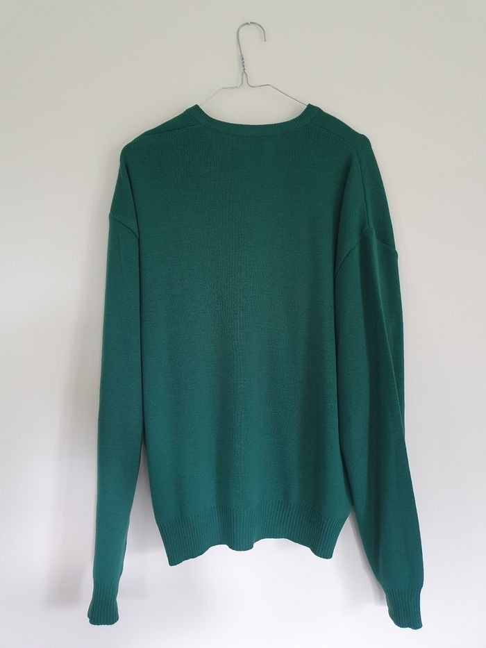 Pull col V vert Clanval vintage L/XL Made in France - photo numéro 4