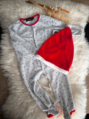 🎅🏻 Pyjama de Noël First Christmas avec son bonnet 9 mois 🎅🏻