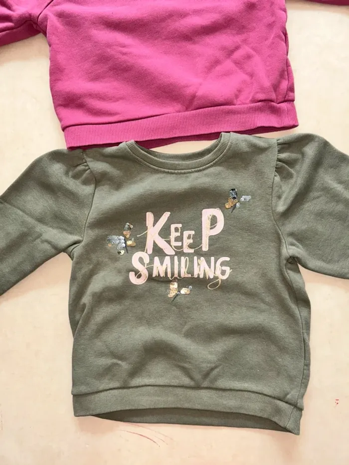 Lot de 3 pulls Sweat fille taille 6 ans orchestra et kiabi - photo numéro 3