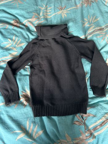 Pull noir col roulé 10 ans Kiabi