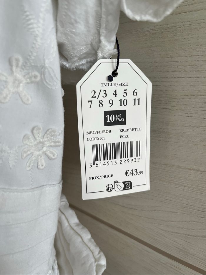 Robe blanche sergent Major 10 ans - photo numéro 3
