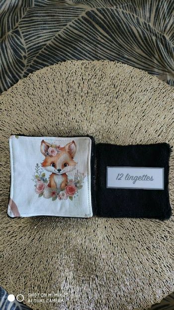 12 lingettes lavables neuf