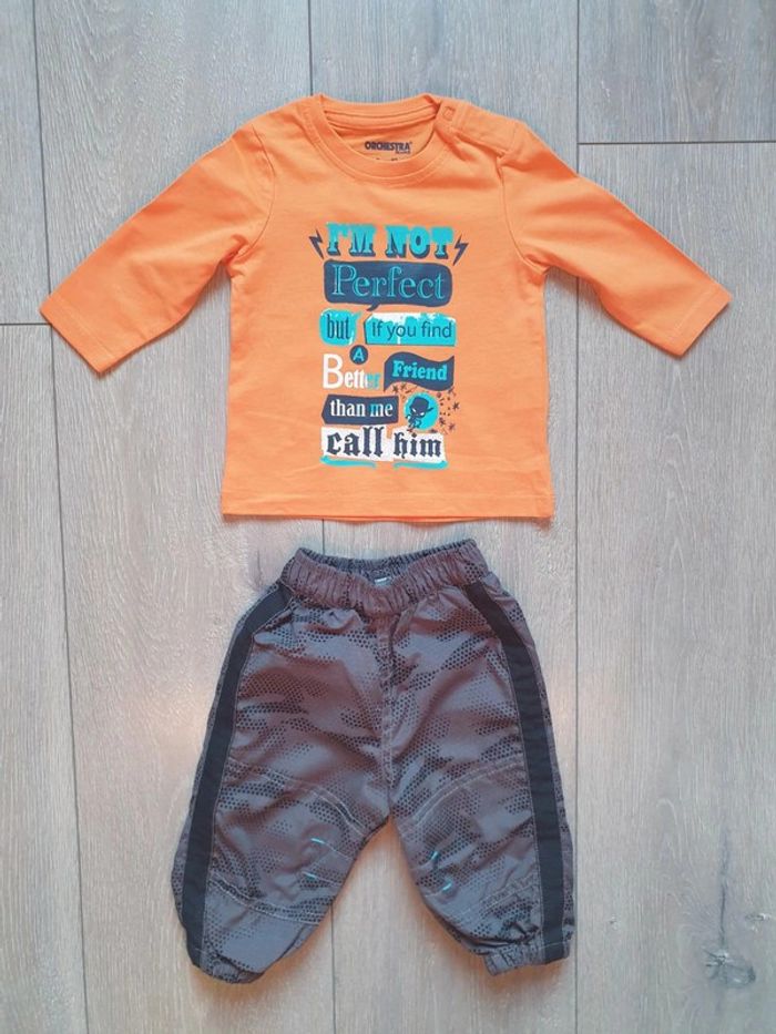 Ensemble maillot + pantalon. Garçon 3 mois. Marque Orchestra/ Devil child