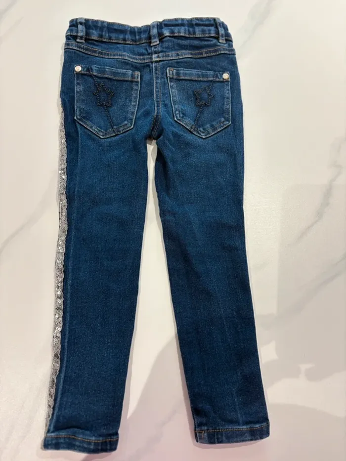 Jeans bleu pailletée Lili Marelle 4 ans > 104 cm - photo numéro 5