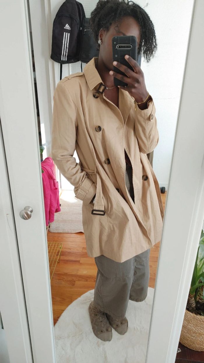 Trench couleur beige ceinture - photo numéro 19