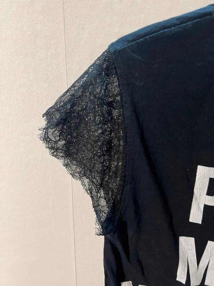 T-Shirt Noir - Zara - Taille M - Parfait État. - photo numéro 4