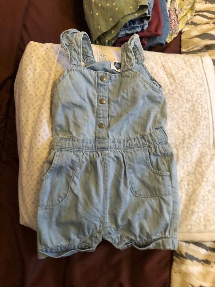 Salopette en jean 6 mois fille