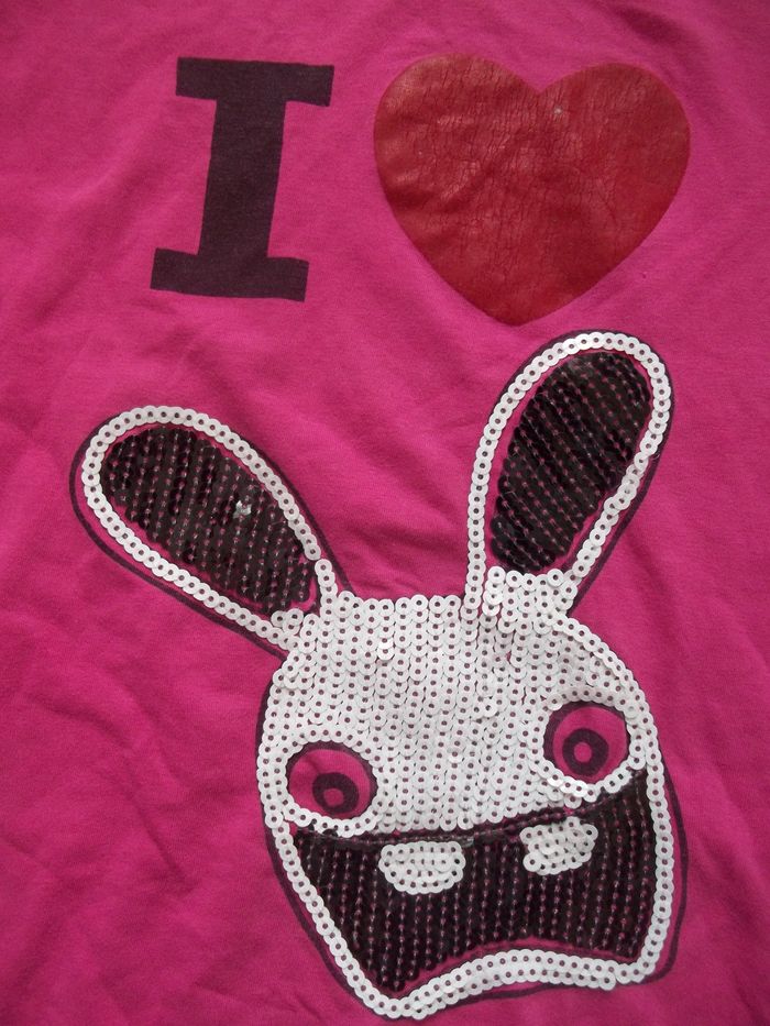 T-shirt rose Sun City Lapins Crétins 14 - photo numéro 3