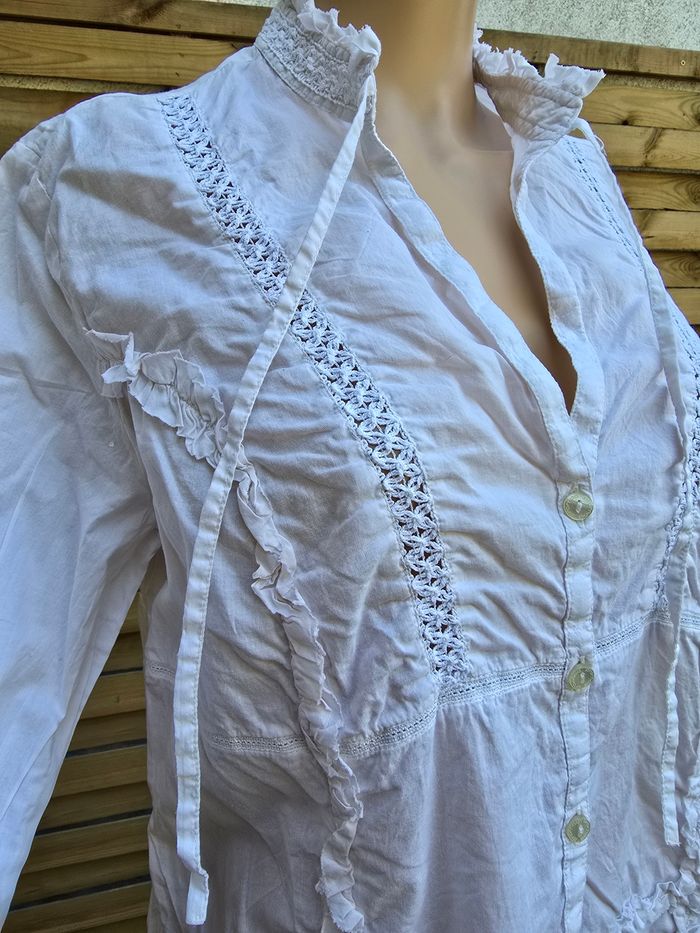 Chemisier brodé 🍒vintage 90🍒taille 38/40 - photo numéro 4