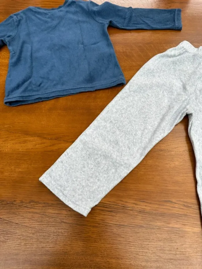 Pyjama deux pièces Tissaia gris et bleu 3 ans - photo numéro 15