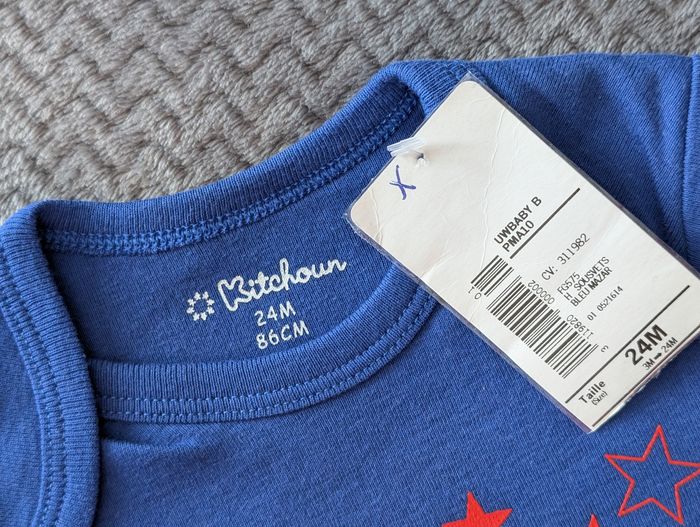 NEUF, lot de 2 bodies Kiabi et autre, 18/24 mois - photo numéro 4