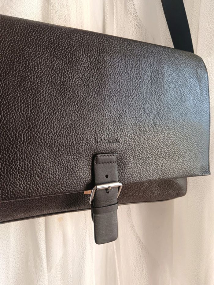Lancel | saccoche cuir grainé marron foncé - photo numéro 2