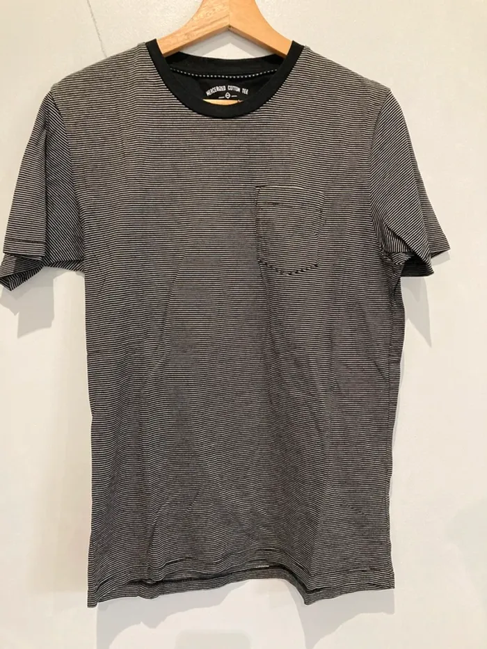 Tee shirt marinière noir 100% coton Celio taille M