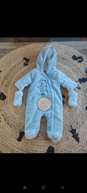Combinaison hiver bébé garçon 3 mois