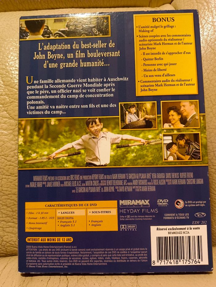 DVD film le garçon au pyjama rayé visionner une seule fois - photo numéro 4