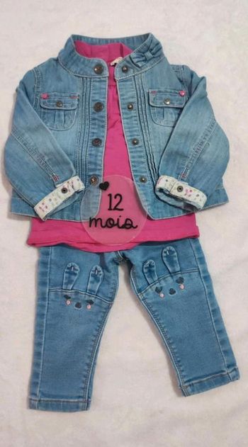 Ensemble jeans et veste 12 mois
