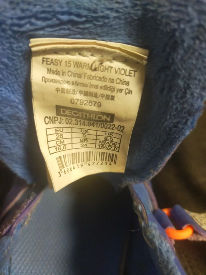 Baskets a velcros Bleu T 26 Domyos decathlon - photo numéro 9