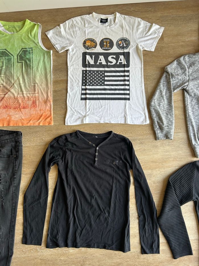 Lot vêtements garçon 16 ans – Gémo, NASA, tropical, jeans, sweats et t-shirts - photo numéro 3