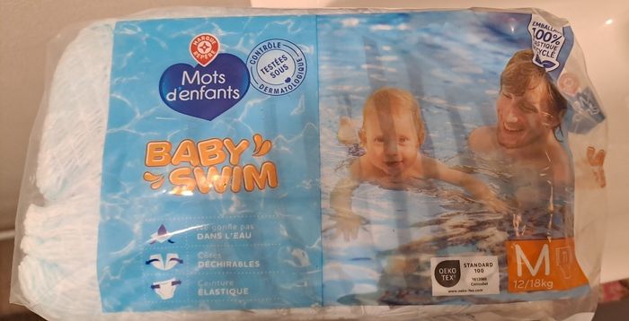 1 paquet de Couches de bain mots denfant baby swim