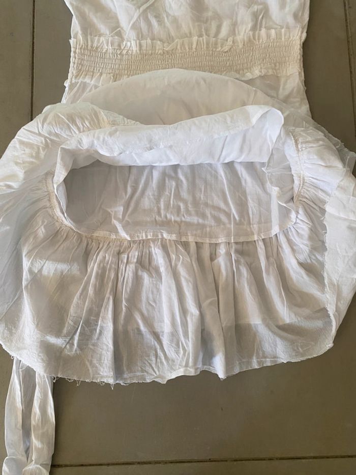 Robe Morgan blanche à volants et dentelle taille XS / S - photo numéro 18