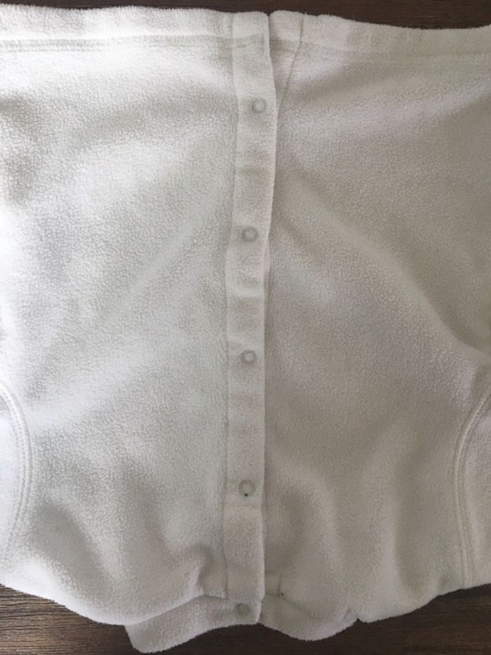 Petit pull polaire blanc mixte/kitchoune/12m - photo numéro 2