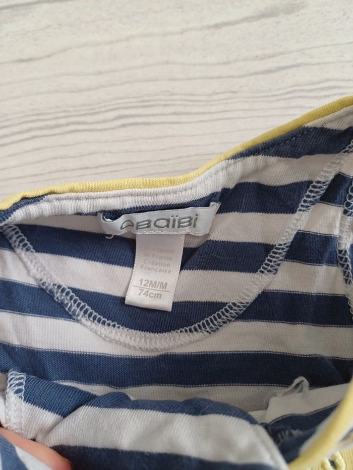 Barboteuse rayé 12 mois Obaïbi - photo numéro 2