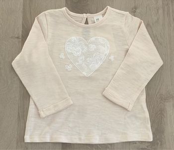 T shirt manches longues H&M 18/24 mois 92 cm