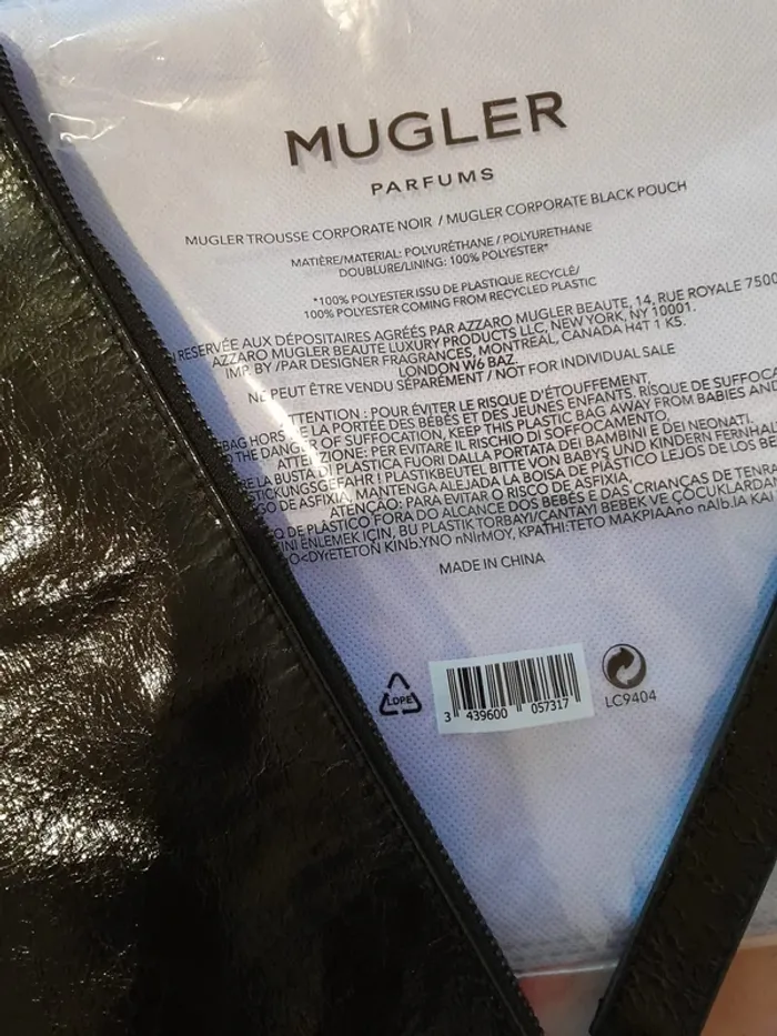 Trousse de Maquillage ou de toilette, noire, Marque Mugler - photo numéro 5