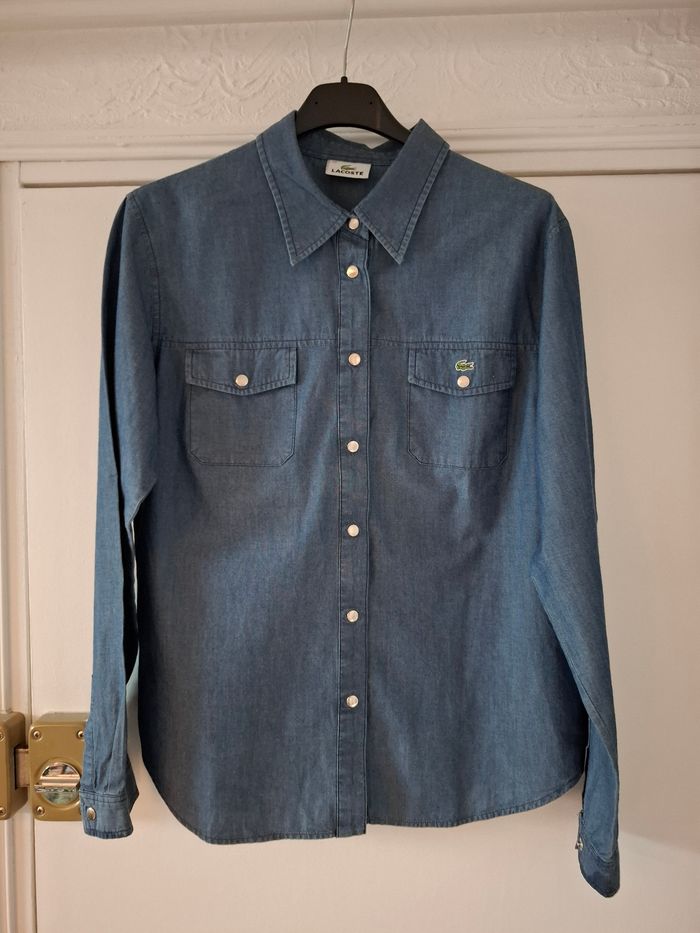 Magnifique chemise en jean lacoste 42 - photo numéro 6
