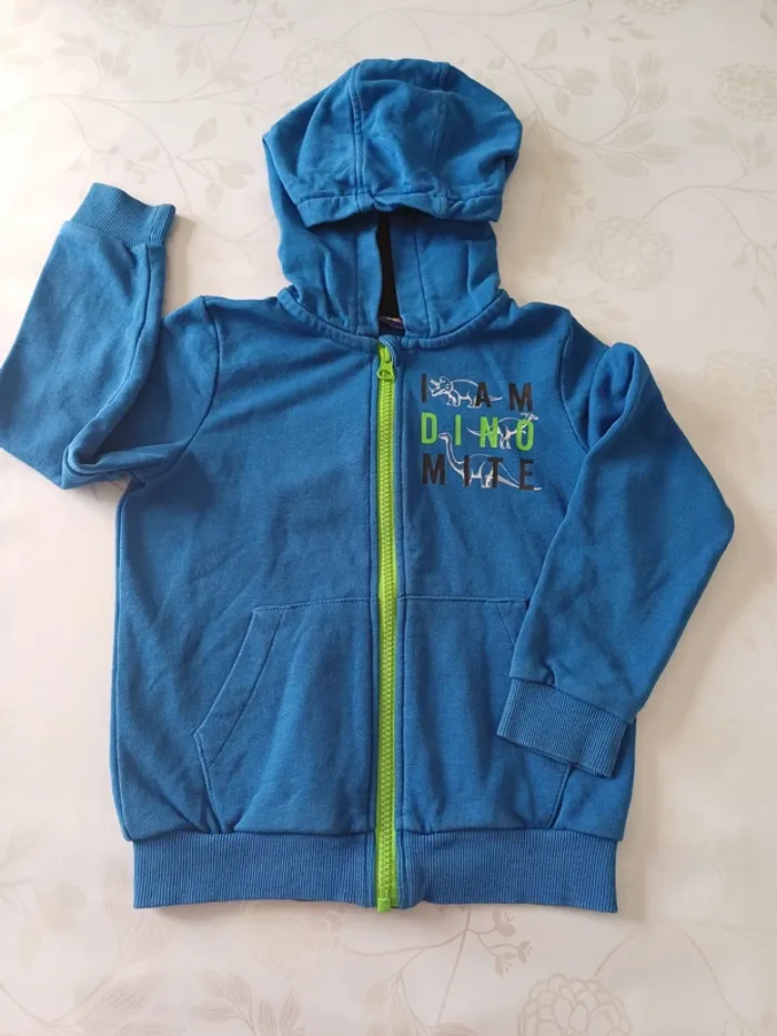 Sweat zippé à capuche Lupilu 4/6 ans - photo numéro 2